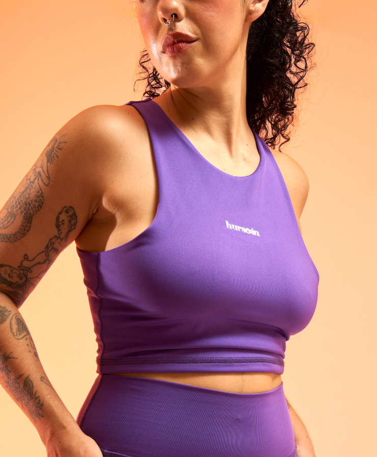 MIDNIGHT PURPLE - Aire Crop Top