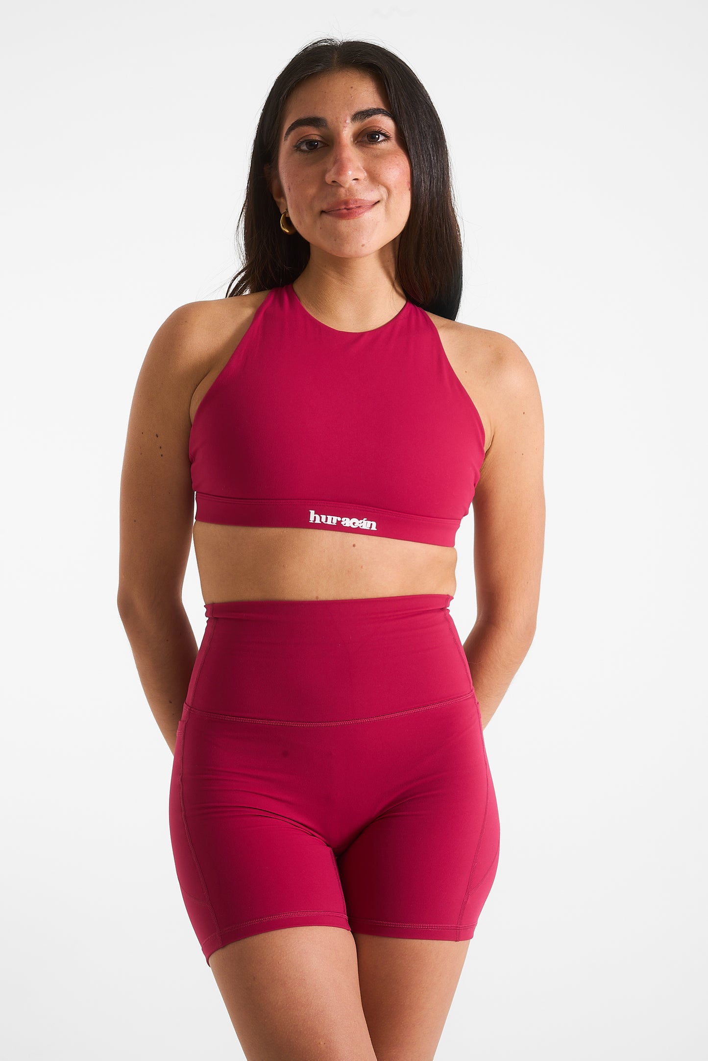 High Neck Top - Cherry