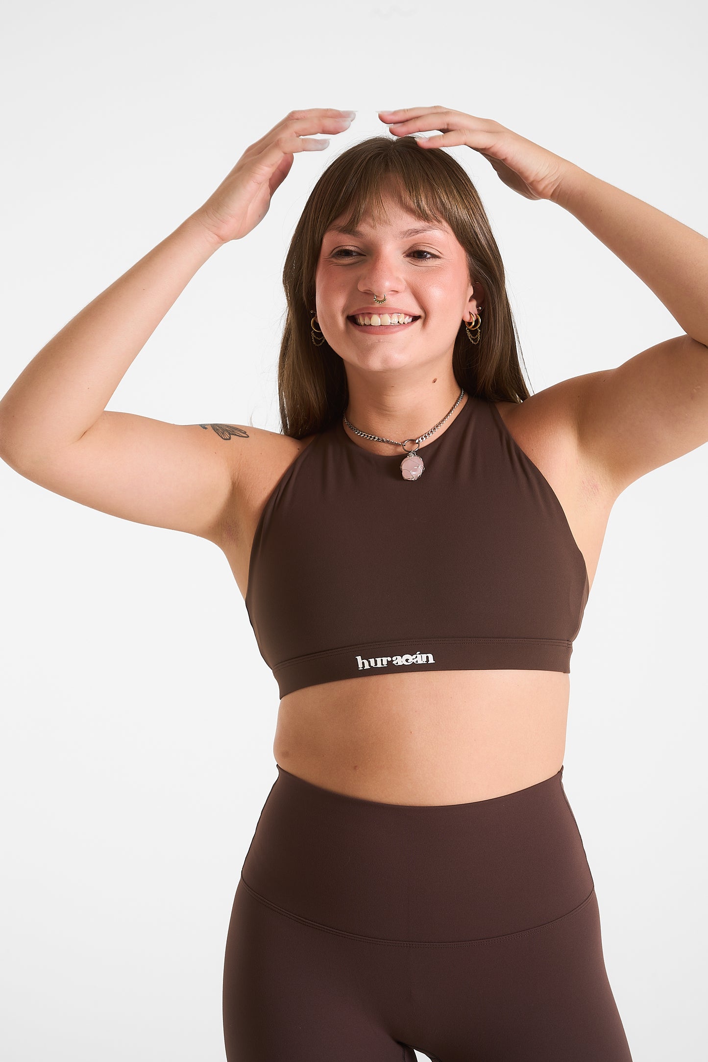 High Neck Top - Chocolate