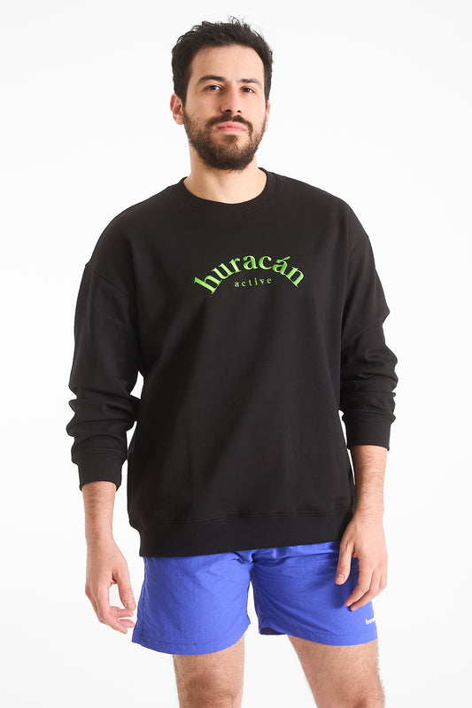 Crewneck Bordado Negro